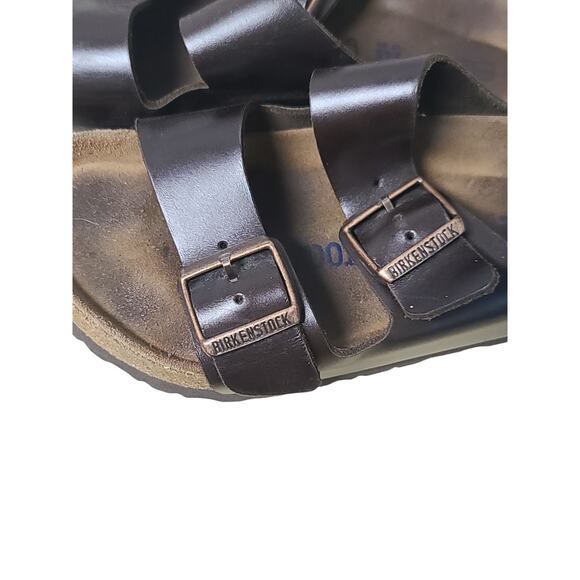 Birkenstock Arizona Brown Leather Soft Footbed Sandals Size 5M/7W - Picture 8 of 8